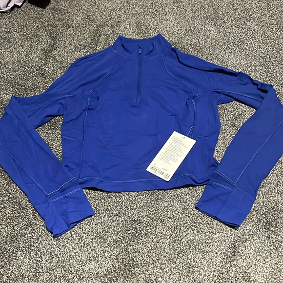 lululemon athletica Tops - Lululemon It’s Rulu Run Cropped 1/2 Zip (10) FINAL SALE